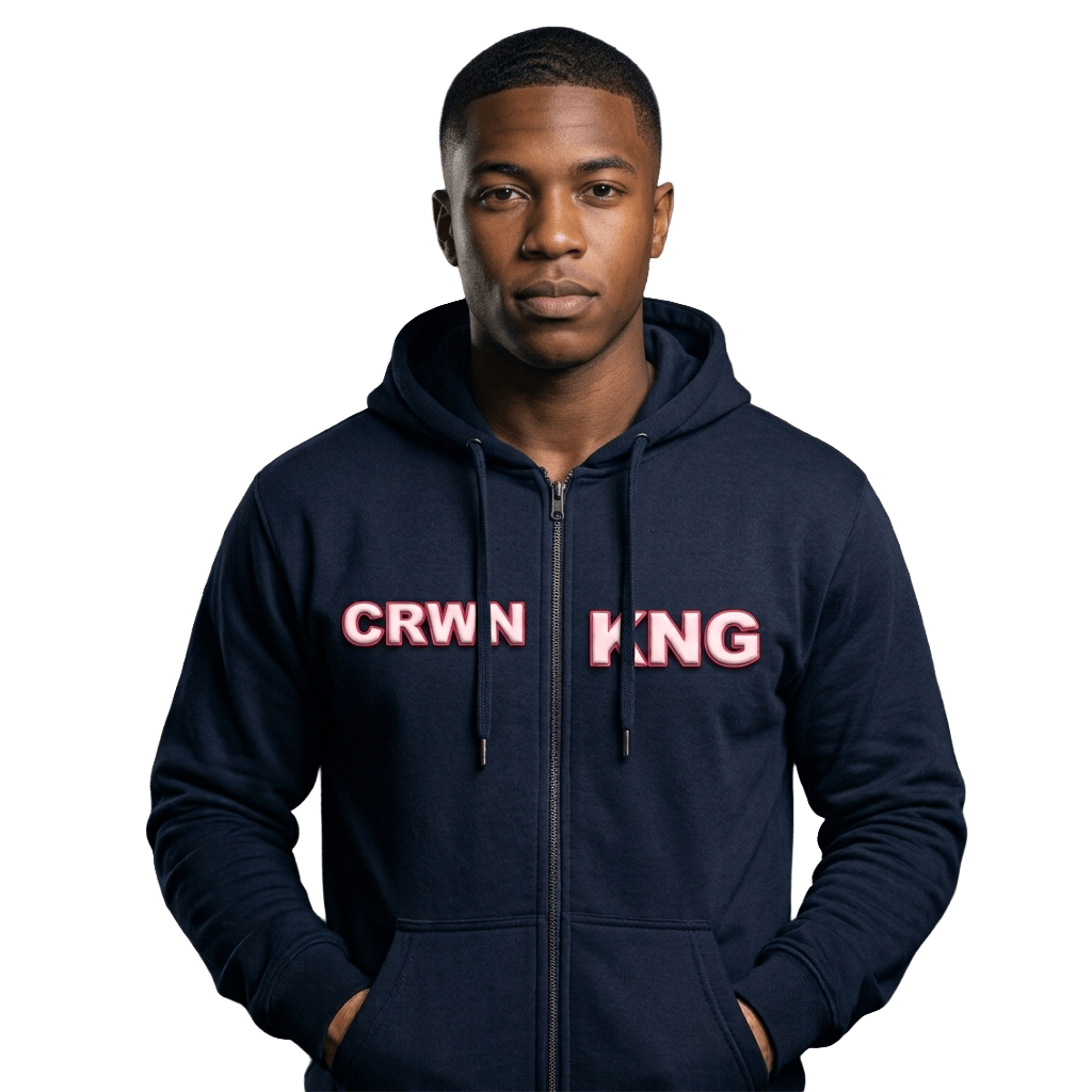 CRWNKNG zip fleece hoodie by CRWN KNG Hoodies