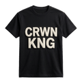 CRWN KNG" 3D Puffy Print Streetwear Tee by Crwnkng T-Shirts