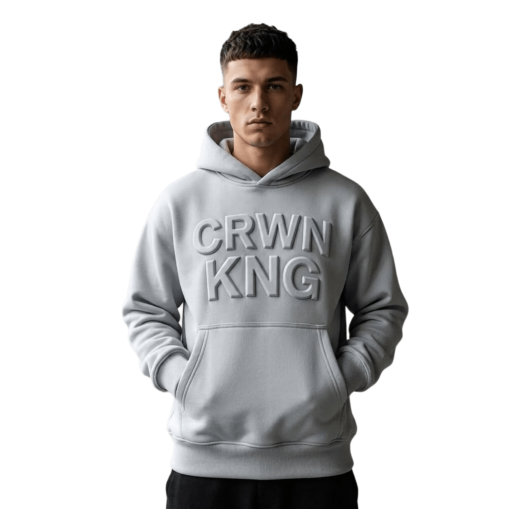 CRWN KNG Embossed Hoodie by Crwnkng Hoodies