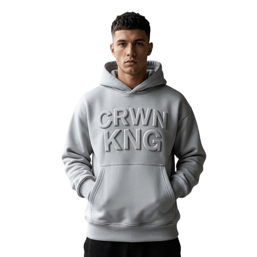 CRWN KNG Embossed Hoodie by Crwnkng Hoodies