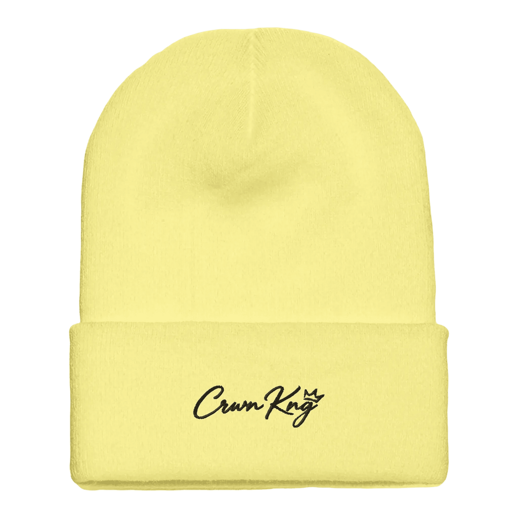 CrwnKng Acrylic Embroidery Knit Hat by Crwnkng Beanies