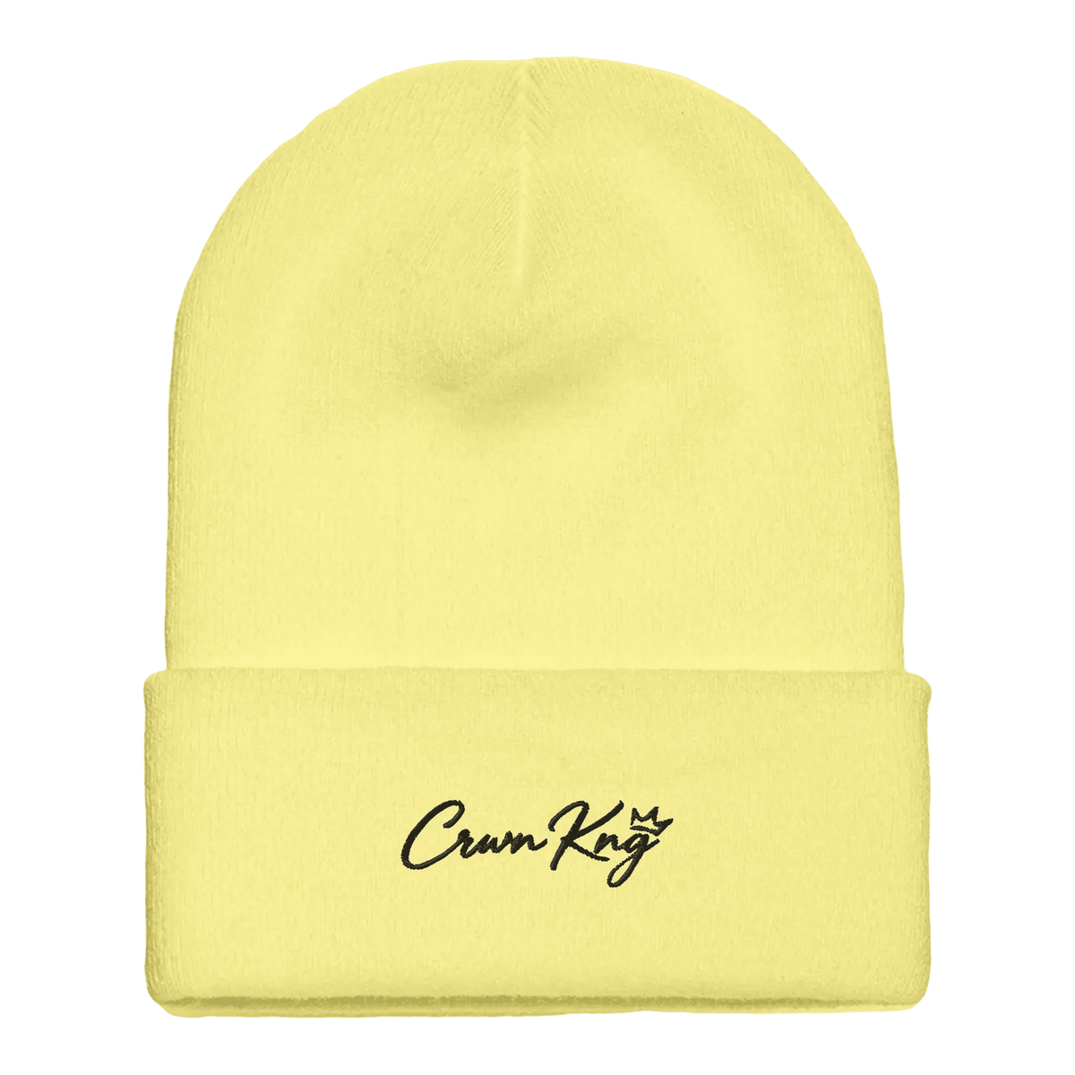 CrwnKng Acrylic Embroidery Knit Hat by Crwnkng Beanies